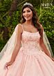 Marys Bridal MQ2115 Peplum Skirt Quinceanera Dress