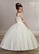 Marys Angel MB9048 Lace Bodice Three Quarter Sleeve Flower Girl Dress