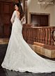 Rachel Allan RB3159 Illusion Sleeve Sheer Neckline Wedding Gown