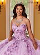 Rachel Allan RQ2168 Detached Sleeve Embroidered Quince Gown