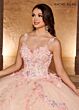 Rachel Allan RQ3103 Ruffle Skirt Detachable Cape Sweet 16 Dress