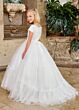 Rachel Allan RB9153 Scoop Neck Cap Sleeve Flower Girl Dress