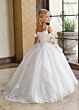 Rachel Allan RB9157 Gauntlet Sleeve Ruched Bodice Flower Girl Dress