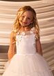 Rachel Allan RB9180 Round Neckline Lace-Up Back Flower Girl Dress