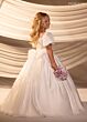 Rachel Allan RB9181 Jewel Neckline Puff Sleeves Flower Girl Dress