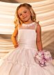 Rachel Allan RB9182 Ruched Waistband Button-Down Flower Girl Dress