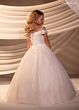 Rachel Allan RB9186 Straight Neckline Lace-Up Back Flower Girl Dress