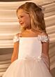 Rachel Allan RB9186 Straight Neckline Lace-Up Back Flower Girl Dress