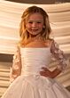 Rachel Allan RB9189 Square Neckline Long-Sleeves Flower Girl Dress