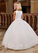Rachel Allan RB9169 Glitter Skirt Jewel Neckline Dress