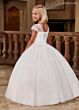 Rachel Allan RB9171 Cap Sleeves Illusion Neckline Dress
