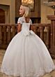 Rachel Allan RB9174 Lace Bodice Short Sleeves Dress