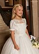 Rachel Allan RB9190 Puff Sleeve Scoop Neck Dress