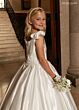 Rachel Allan RB9198 Shoulder Bow Gathered Skirt Dress