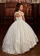 Rachel Allan RB9131 Floral Appliques Cutout Back Flower Girl Dress