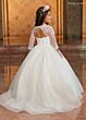 Rachel Allan RB9143 Sheer Sleeve Cutout Back Flower Girl Dress