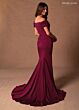 Rachel Allan RB8180 Off-The-Shoulder Pleated Bodice Dress