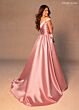 Rachel Allan RB8186 Off-The-Shoulder Bow Waistband Dress