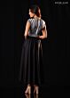 Rachel Allan RB8241 Cap Sleeve Stripe A-Line Dress