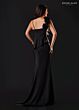 Rachel Allan RB8246 Asymmetric Flounce Bodice Spaghetti Strap Dress