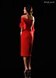 Rachel Allan RB8248 Feather Sleeve Draped Bodice Dress