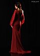 Rachel Allan RB8249 Illusion Bishop Sleeve Asymmetric Neck Dress