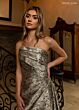 Rachel Allan RB8200 Pleated Bodice Jacquard Dress