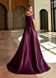 Rachel Allan RB8206 Off The Shoulder with Overskirt Dress