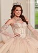 Rachel Allan RQ1120 Detached Sleeves Corset Top Quinceanera Dress