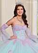 Rachel Allan RQ1120 Detached Sleeves Corset Top Quinceanera Dress