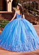 Rachel Allan RQ1121 Basque Waist Off The Shoulder Quinceanera Dress