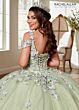 Rachel Allan RQ1125 3D Flowers Cold Shoulder Quinceanera Dress