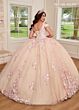 Rachel Allan RQ1125 3D Flowers Cold Shoulder Quinceanera Dress