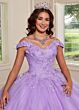 Rachel Allan RQ1126 3D Butterfly Cold Shoulder Quinceanera Dress