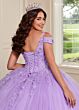 Rachel Allan RQ1126 3D Butterfly Cold Shoulder Quinceanera Dress
