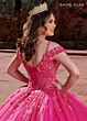 Rachel Allan RQ1126 3D Butterfly Cold Shoulder Quinceanera Dress
