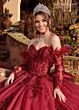 Rachel Allan RQ2171 Bow Back Detachable Sleeve Quinceanera Gown