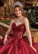 Rachel Allan RQ2171 Bow Back Detachable Sleeve Quinceanera Gown