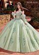 Rachel Allan RQ2171 Bow Back Detachable Sleeve Quinceanera Gown