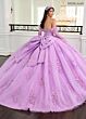 Rachel Allan RQ2171 Bow Back Detachable Sleeve Quinceanera Gown