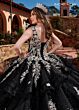 Rachel Allan RQ2173 Tiered Skirt Detachable Sleeve Quinceanera Gown