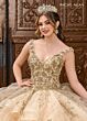 Rachel Allan RQ2173 Tiered Skirt Detachable Sleeve Quinceanera Gown