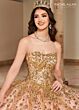 Rachel Allan RQ2176 Detachable Train Strapless Quinceanera Gown