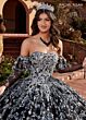 Rachel Allan RQ2176 Detachable Train Strapless Quinceanera Gown