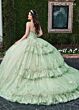 Rachel Allan RQ2178 Bubble Skirt Detachable Sleeve Quince Dress