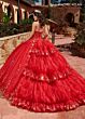 Rachel Allan RQ2178 Bubble Skirt Detachable Sleeve Quince Dress