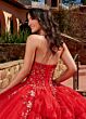 Rachel Allan RQ2178 Bubble Skirt Detachable Sleeve Quince Dress