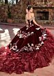 Rachel Allan RQ3111 Floral Appliques Off The Shoulder Quince Dress