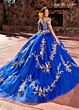 Rachel Allan RQ3117 Floral Appliques Off The Shoulder Quince Dress