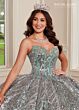Rachel Allan RQ3121 Ombre Sequin Strapless Sweetheart Quince Gown